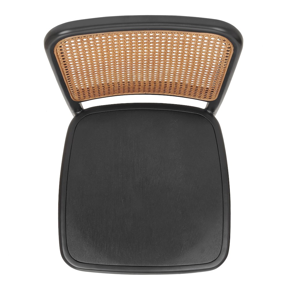 Sonora Rattan Dining Side Chair Wood Seat (Set of 2). Picture 6