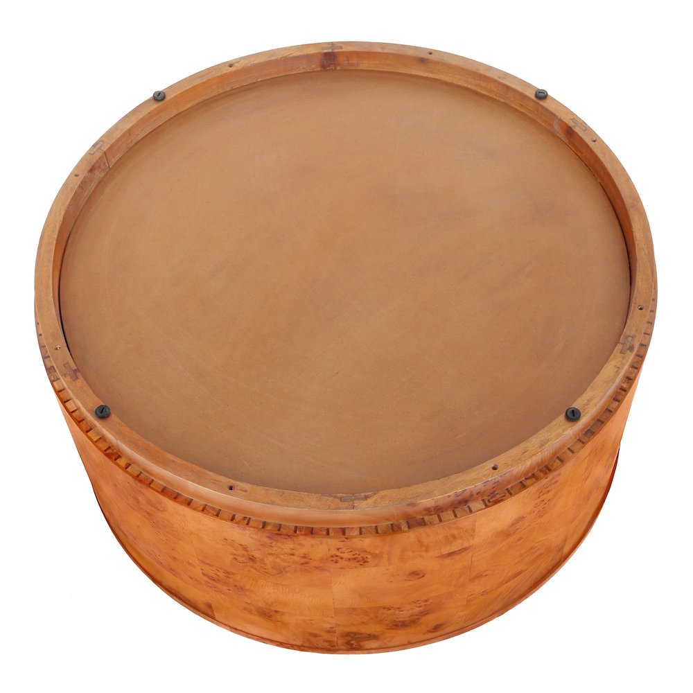 Arsenio Burl Wood Round Coffee Table. Picture 3