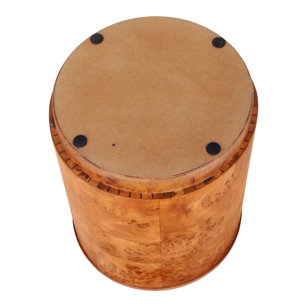Arsenio Burl Wood Round Side/End Table. Picture 3