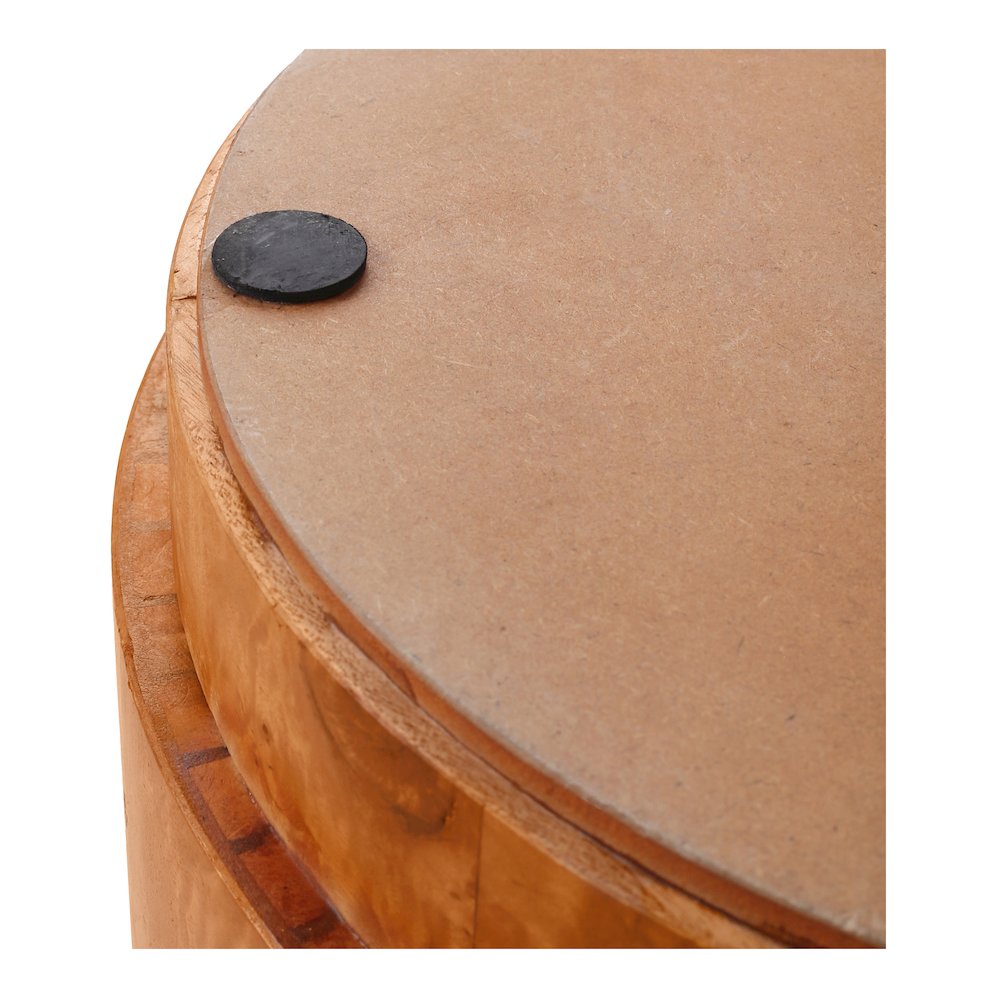 Arsenio Burl Wood Round Side/End Table. Picture 4