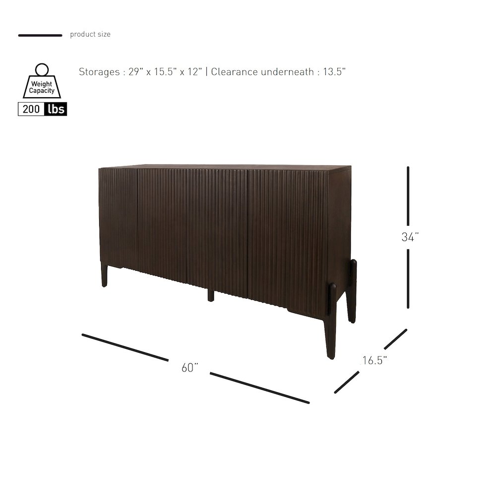 Baylor Sideboard 4 Doors. Picture 11