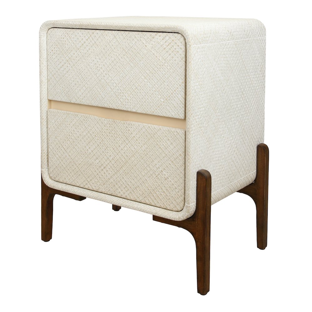 Lotie Nightstand/Side Table 2 Drawers Walnut Legs. Picture 1