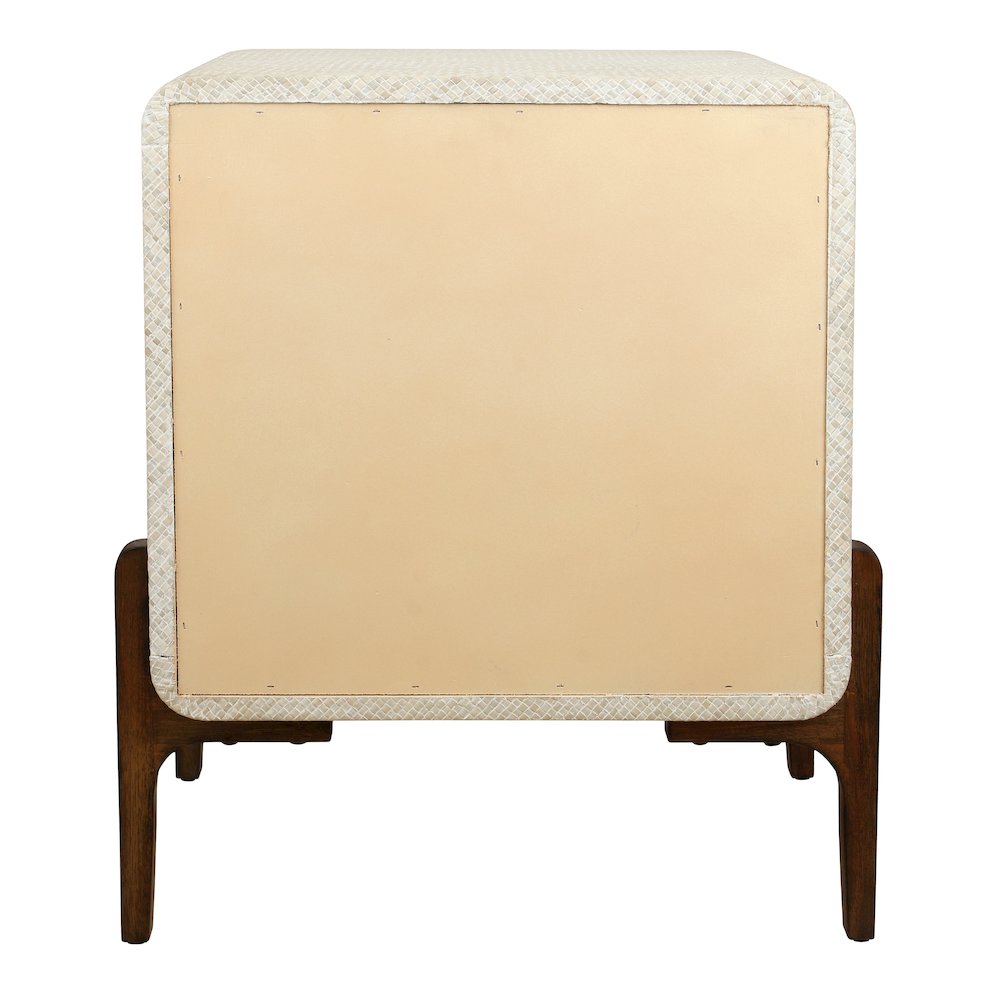 Lotie Nightstand/Side Table 2 Drawers Walnut Legs. Picture 4