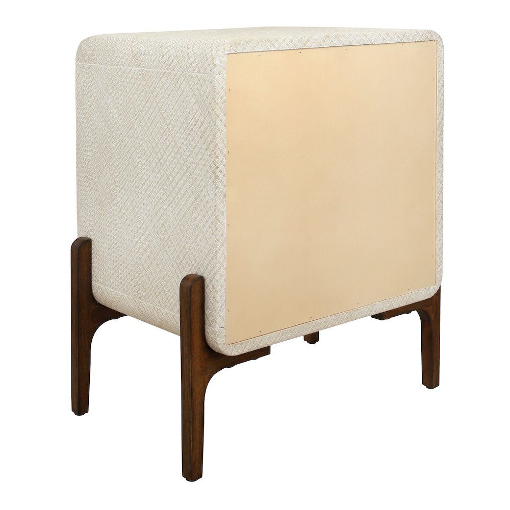 Lotie Nightstand/Side Table 2 Drawers Walnut Legs. Picture 5