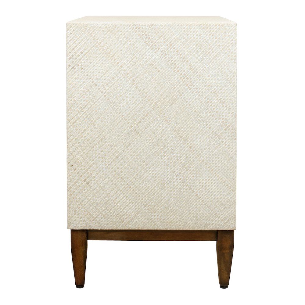 Brinley Nightstand/Side Table 3 Drawers Walnut Legs. Picture 3