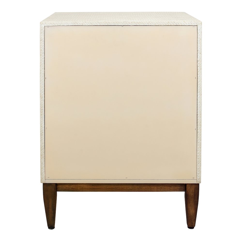Brinley Nightstand/Side Table 3 Drawers Walnut Legs. Picture 4
