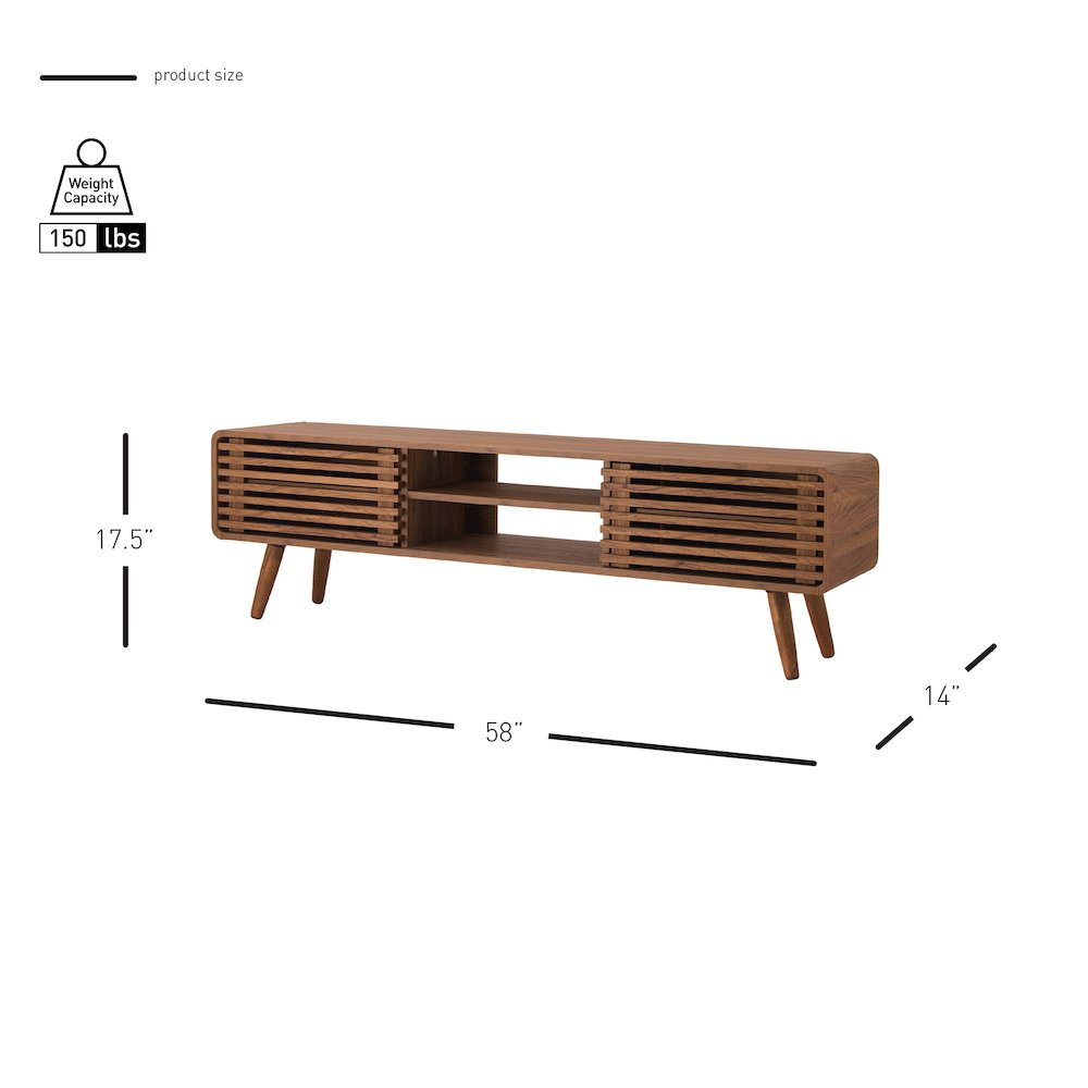 Wilson 58" Slat Low TV Stand. Picture 8