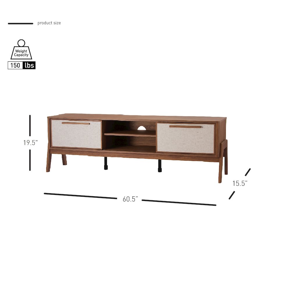 Heaton 60" Low TV Stand. Picture 9