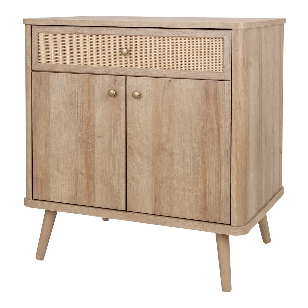 Thelma KD Rattan Small Cabinet 1 Drawer + 2 Doors. Picture 1