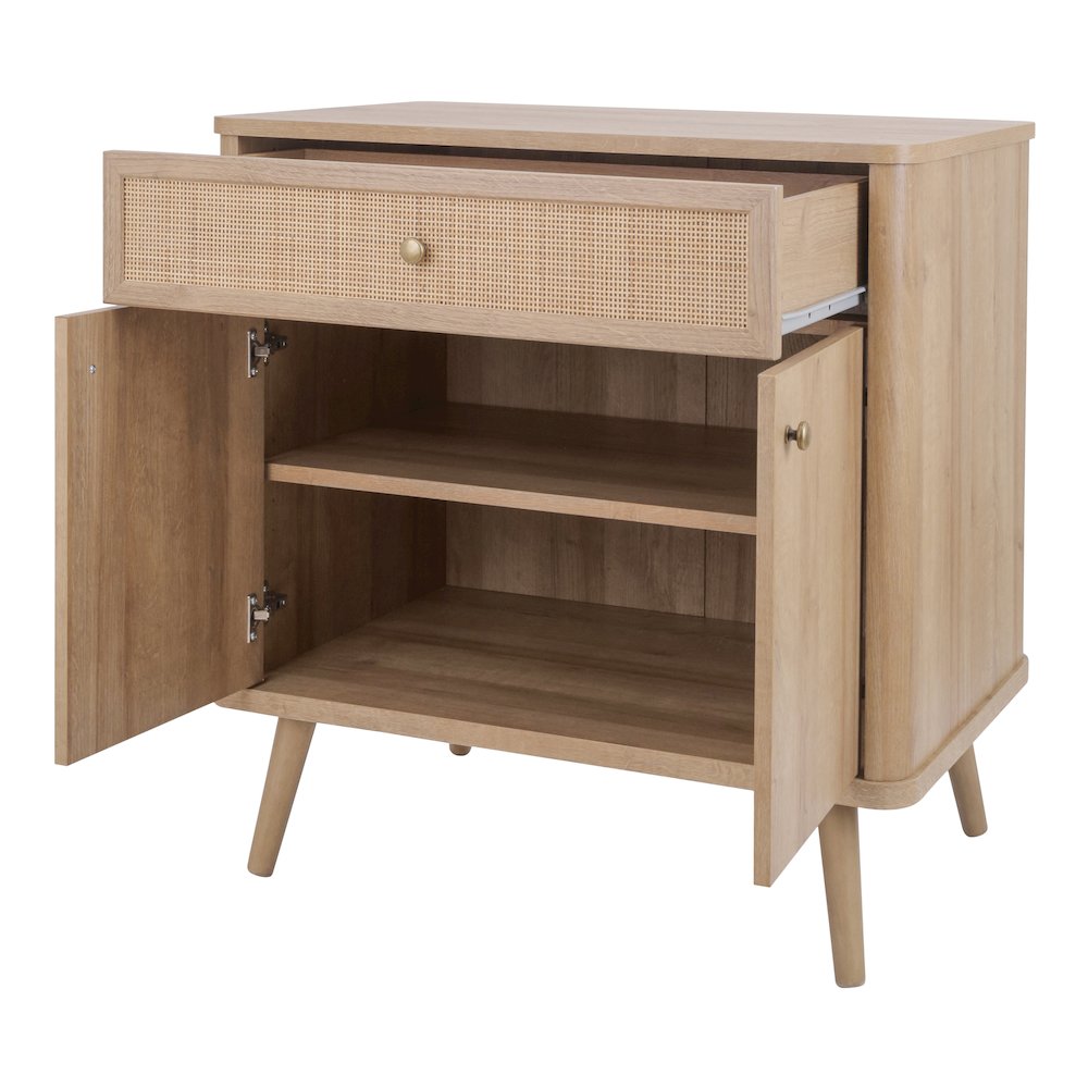 Thelma KD Rattan Small Cabinet 1 Drawer + 2 Doors. Picture 7