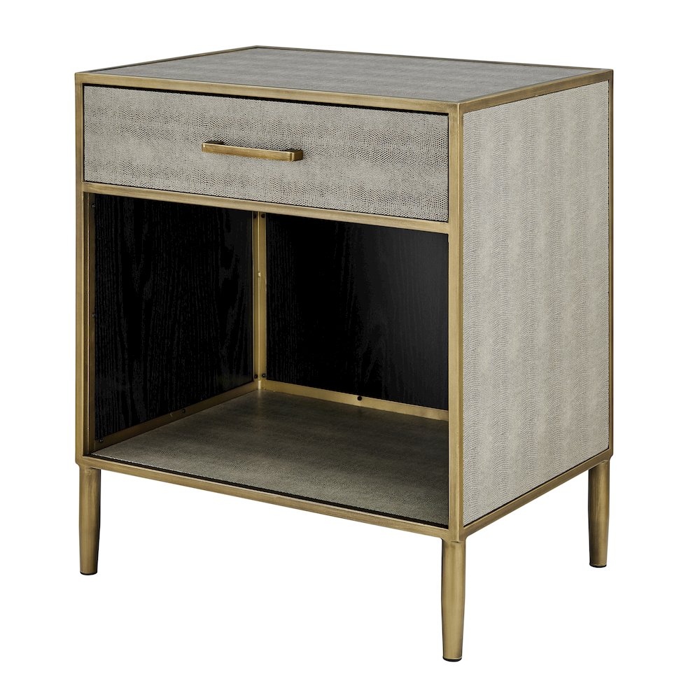 Arista Faux Shagreen Side/ End Table. Picture 1