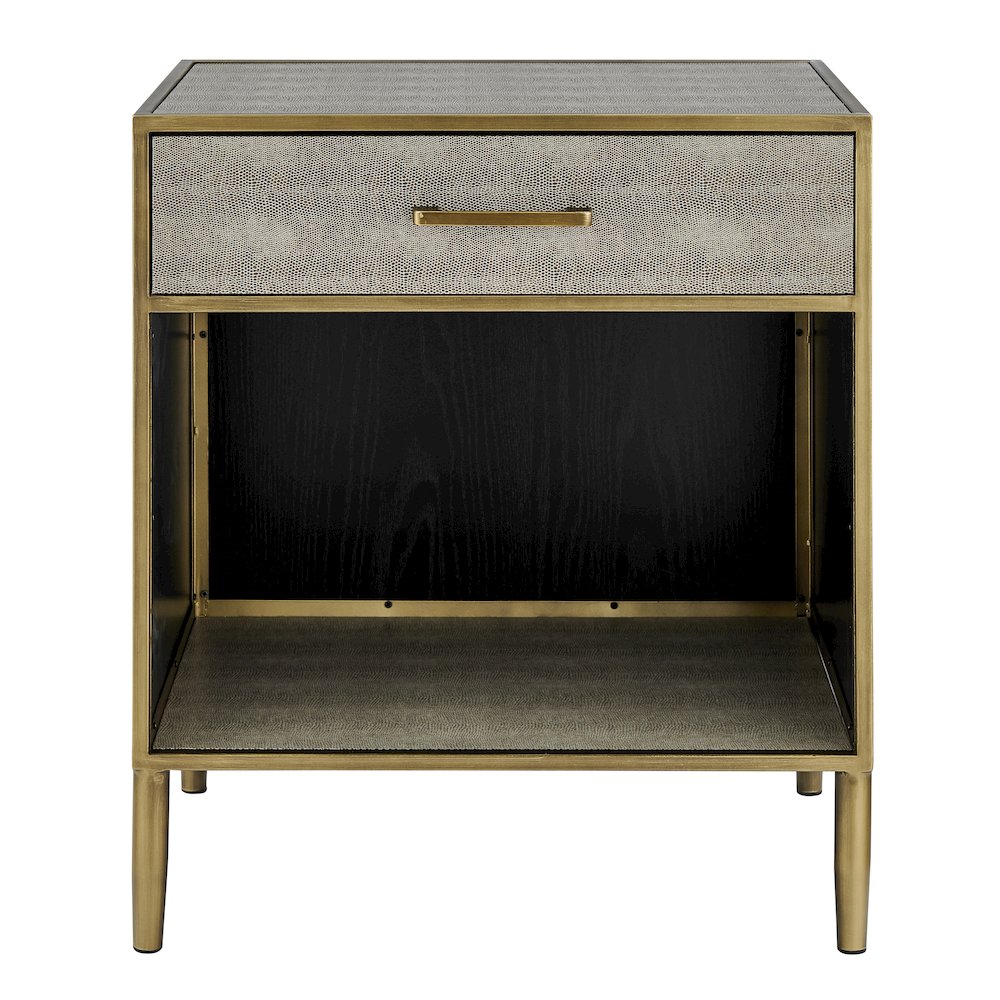 Arista Faux Shagreen Side/ End Table. Picture 2
