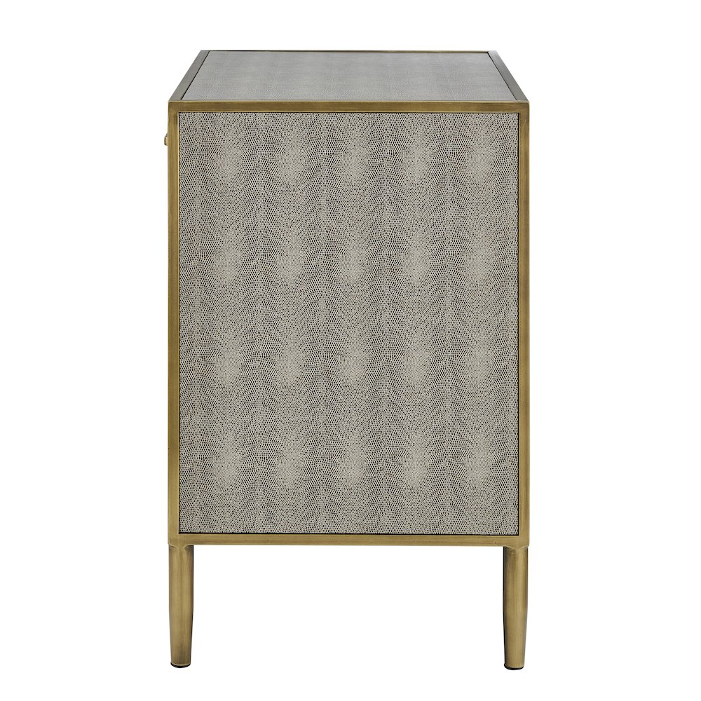 Arista Faux Shagreen Side/ End Table. Picture 3