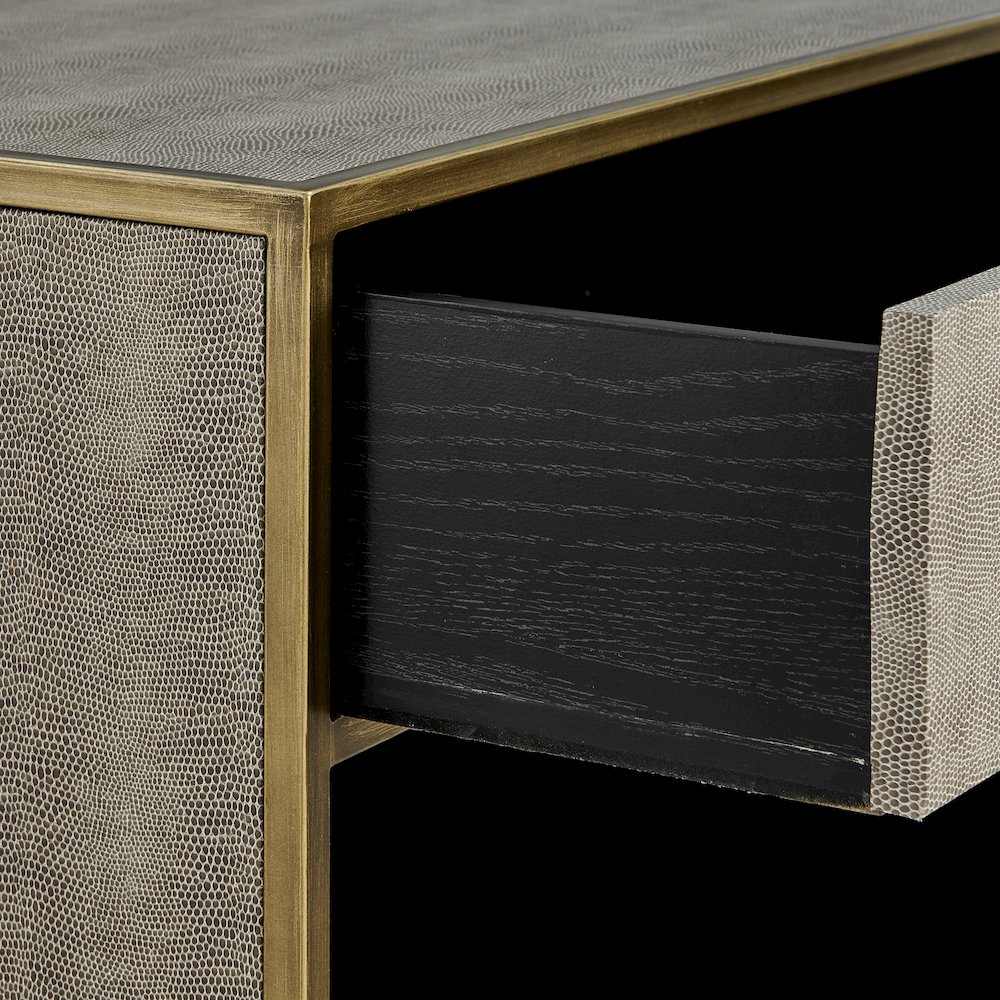 Arista Faux Shagreen Side/ End Table. Picture 8