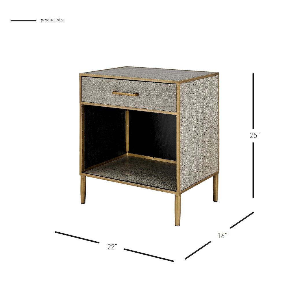 Arista Faux Shagreen Side/ End Table. Picture 10