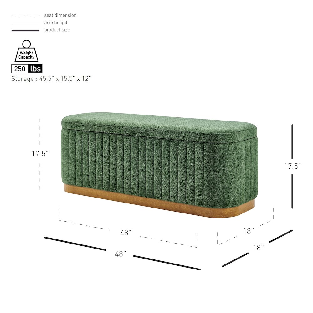 Clinton Chenille Storage Bench. Picture 11