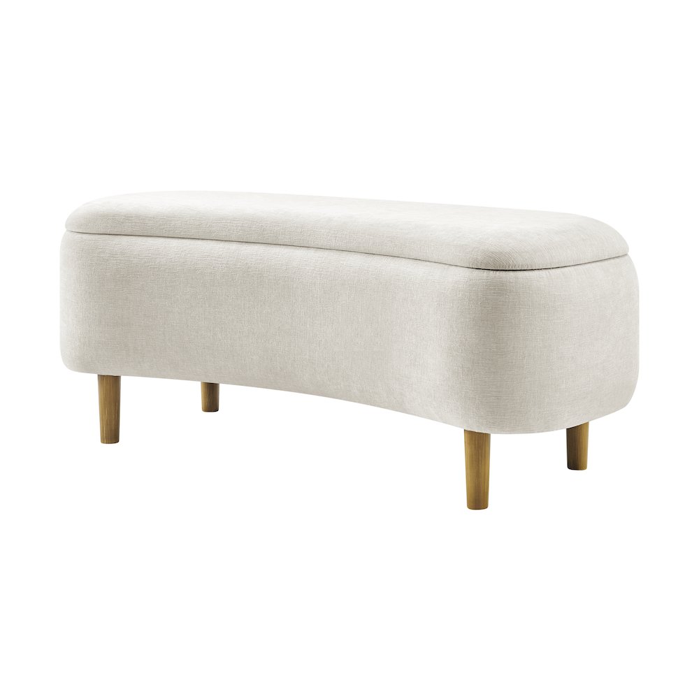 Leony Chenille Storage Bench. Picture 1