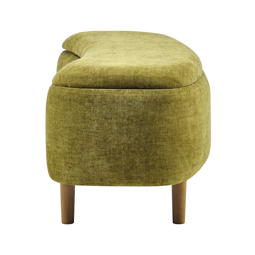 Leony Chenille Storage Bench. Picture 3