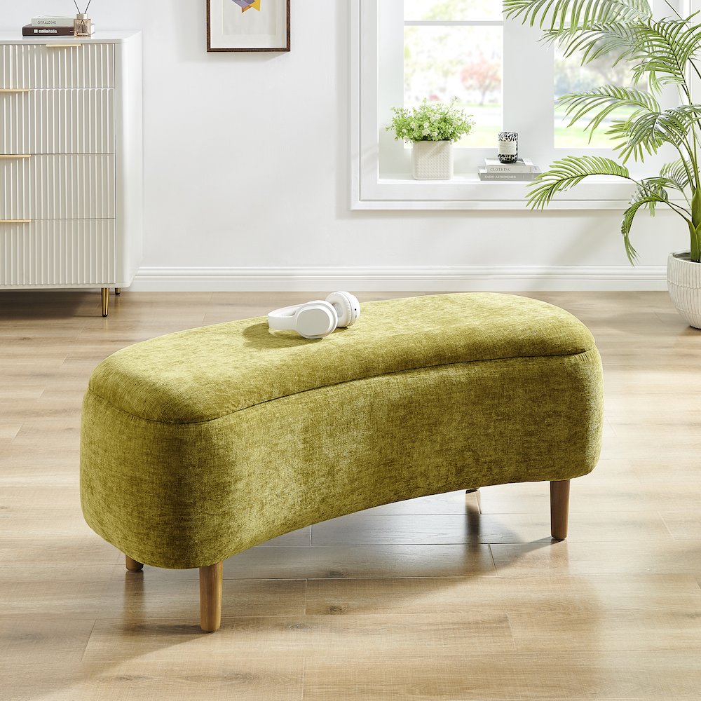 Leony Chenille Storage Bench. Picture 10