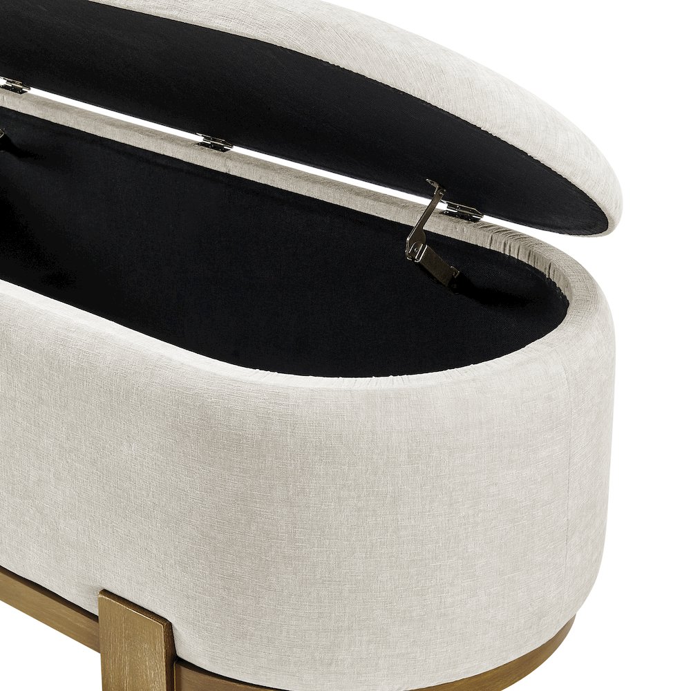 Ayleen Chenille Storage Bench. Picture 8