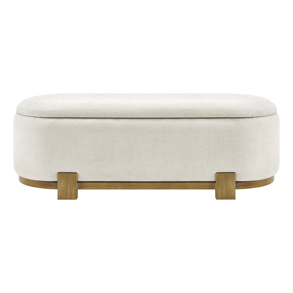 Ayleen Chenille Storage Bench. Picture 2