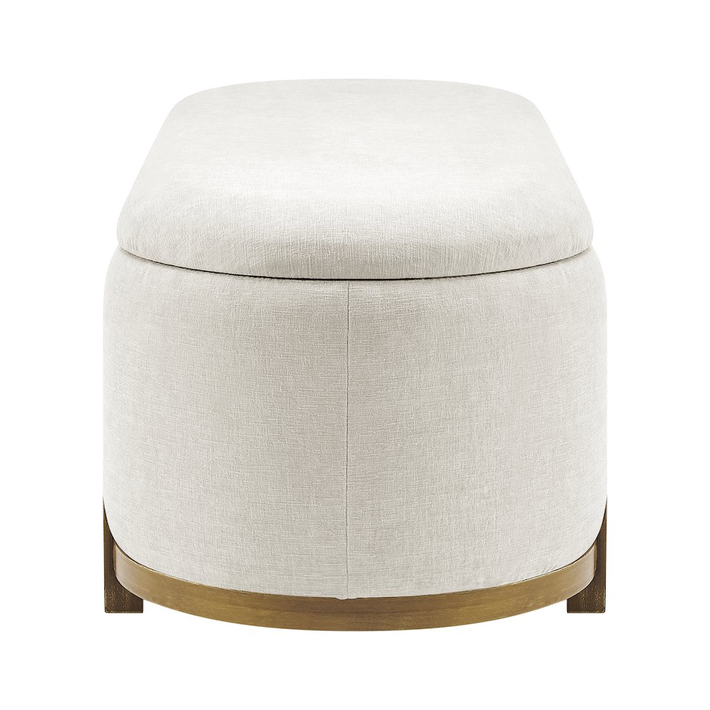 Ayleen Chenille Storage Bench. Picture 3