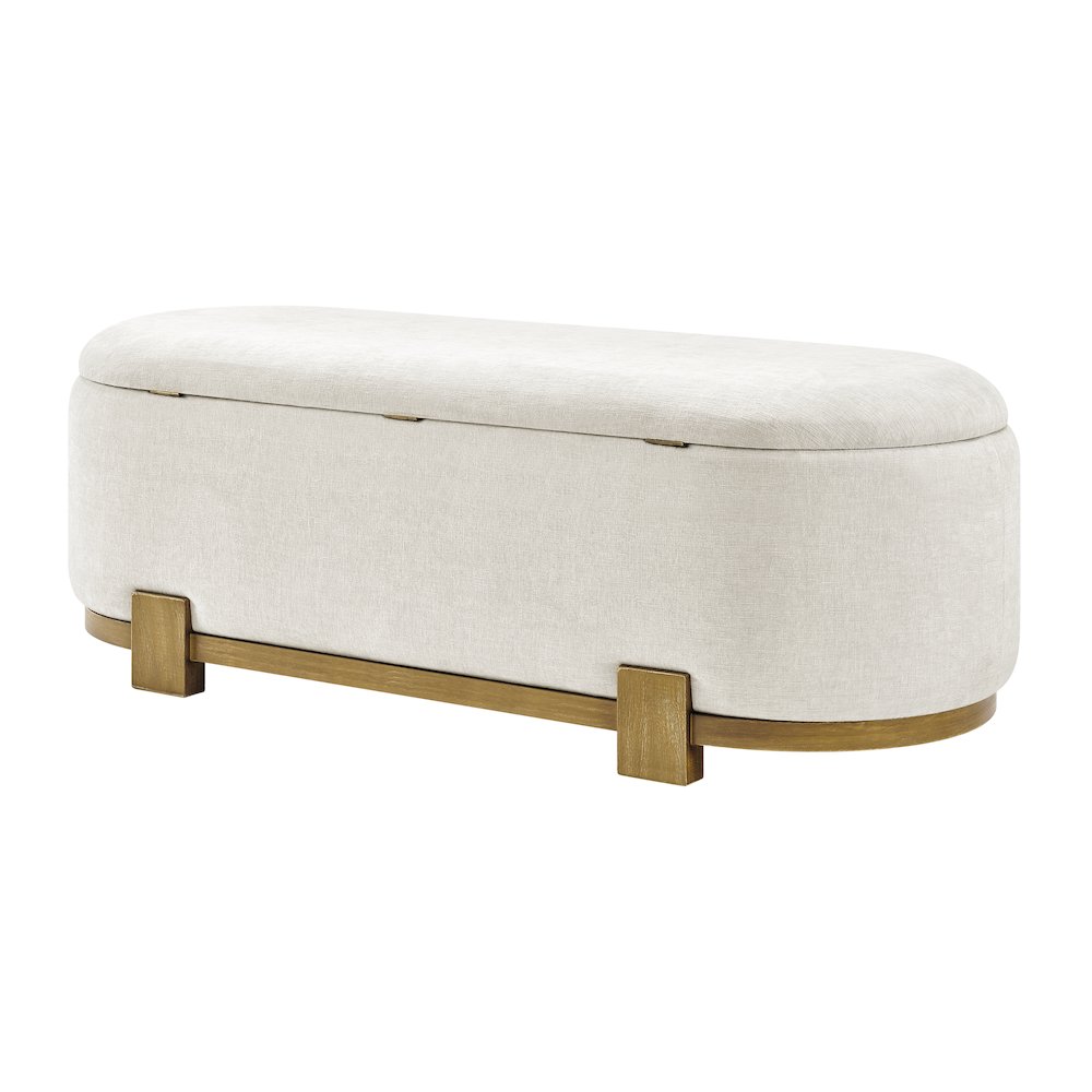Ayleen Chenille Storage Bench. Picture 5