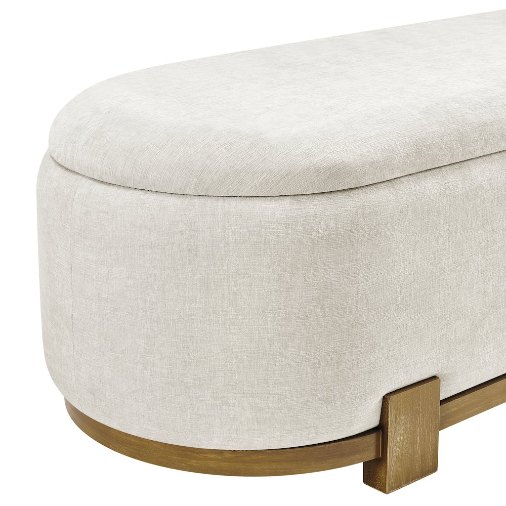 Ayleen Chenille Storage Bench. Picture 7
