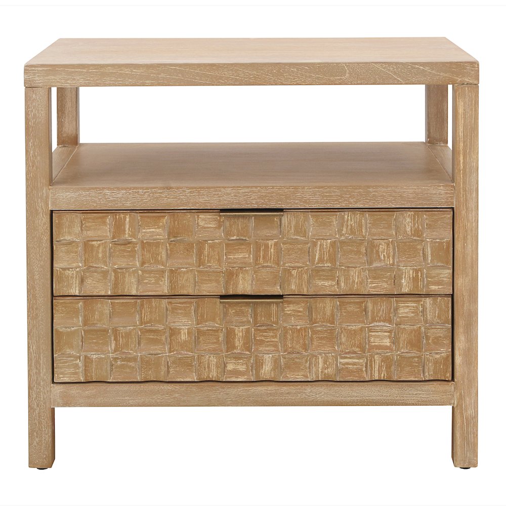 Terrena 2-Drawer Accent Table - Brushed Sand. Picture 3