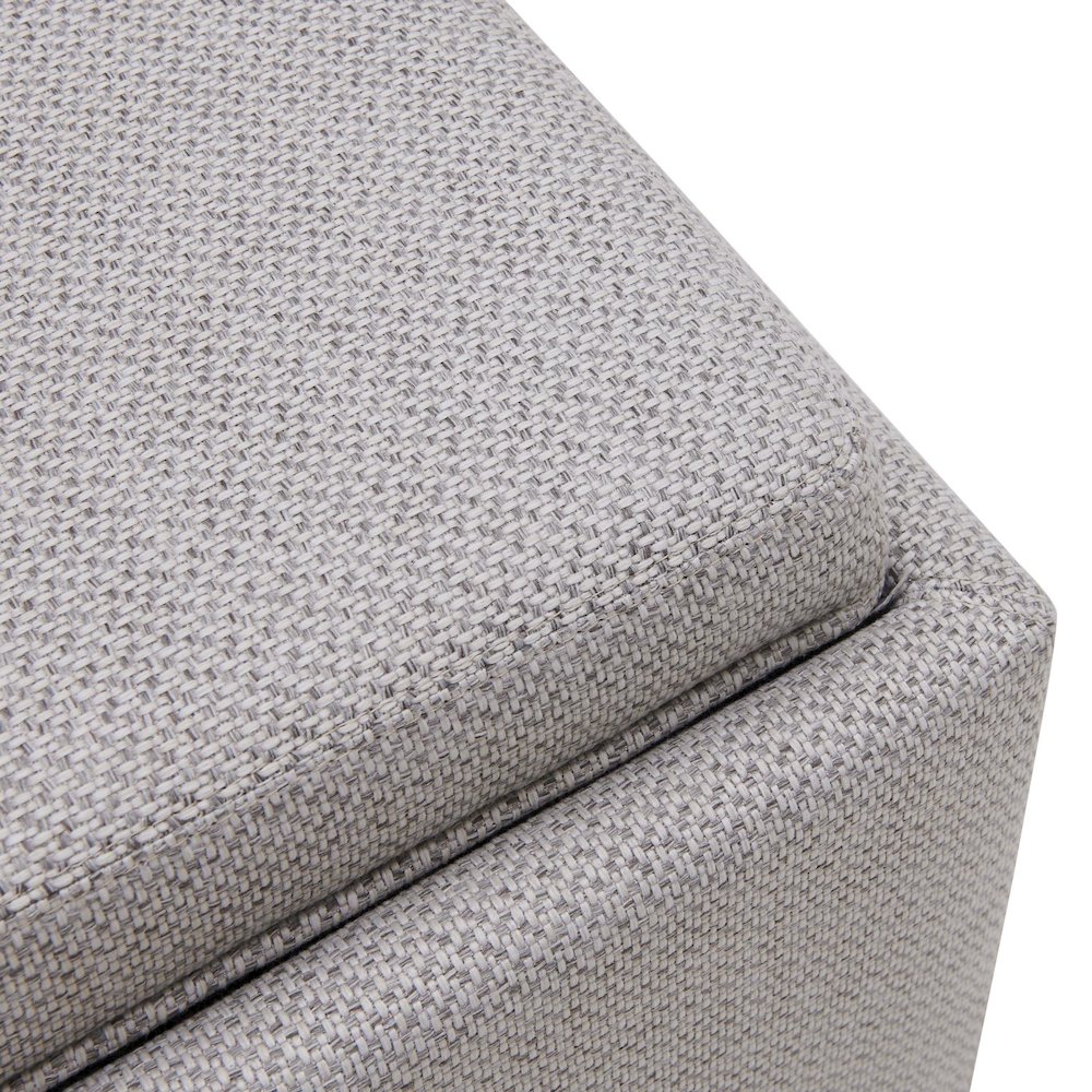 Cameron Fabric Square Storage Ottoman w/ tray. Picture 2