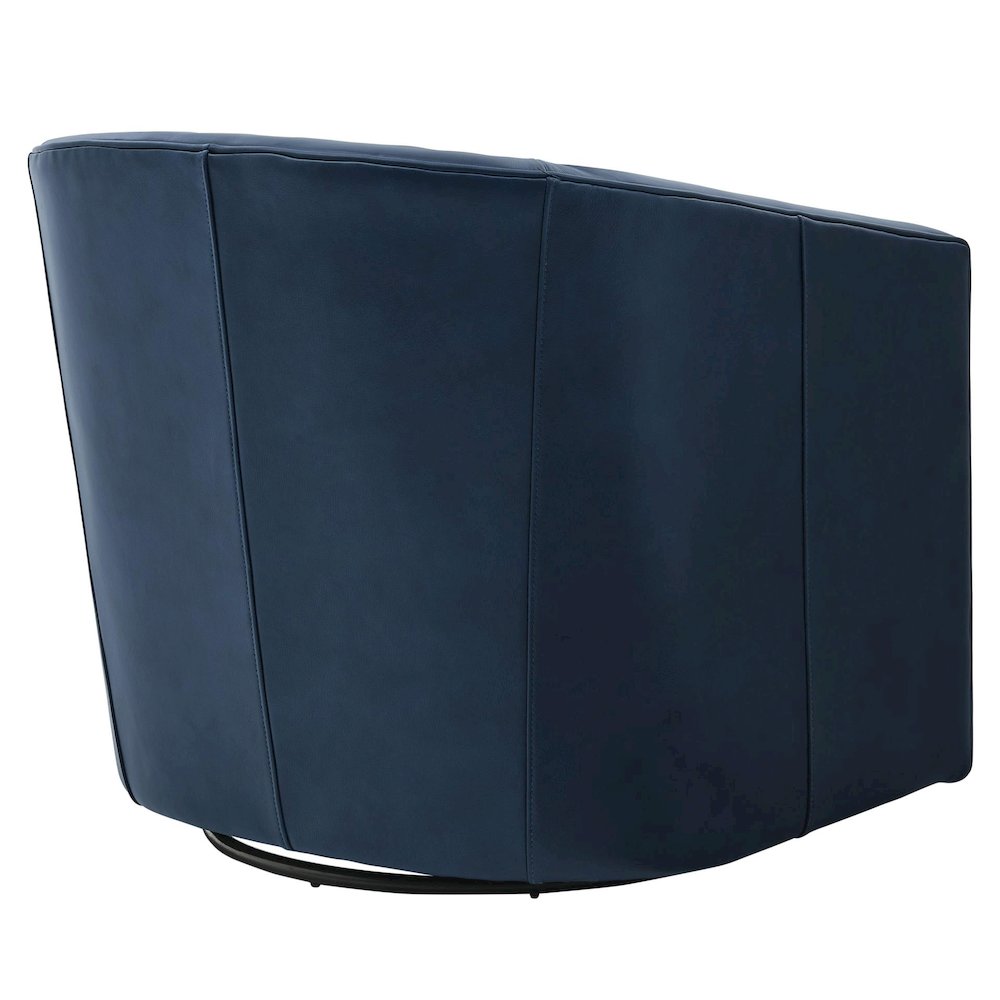 Walsh Top Grain Leather Swivel Accent Arm Chair. Picture 4