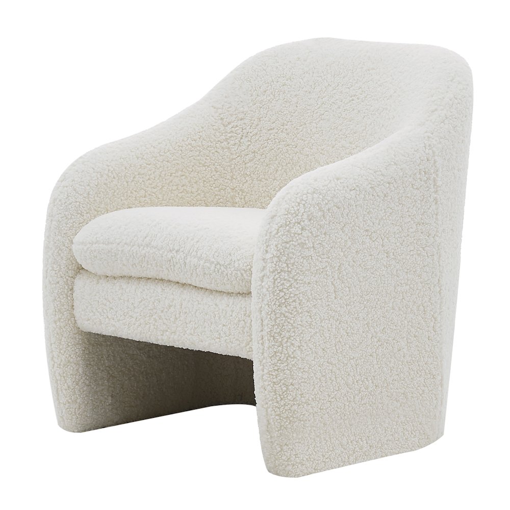 Zella Faux Shearling Accent Arm Chair. Picture 9
