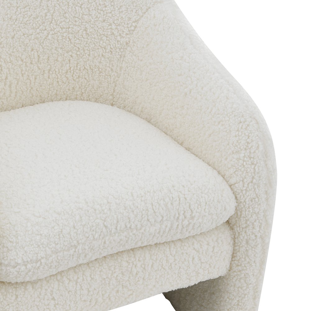 Zella Faux Shearling Accent Arm Chair. Picture 5