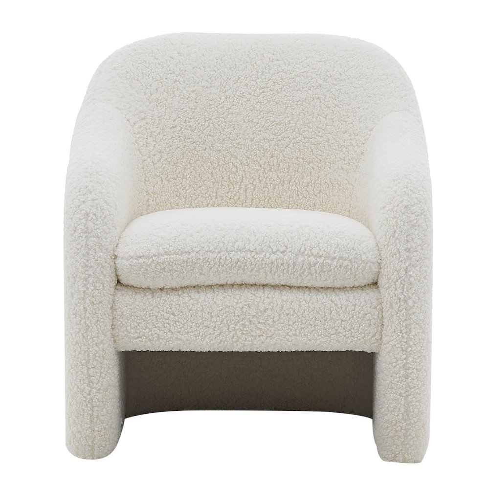 Zella Faux Shearling Accent Arm Chair. Picture 1