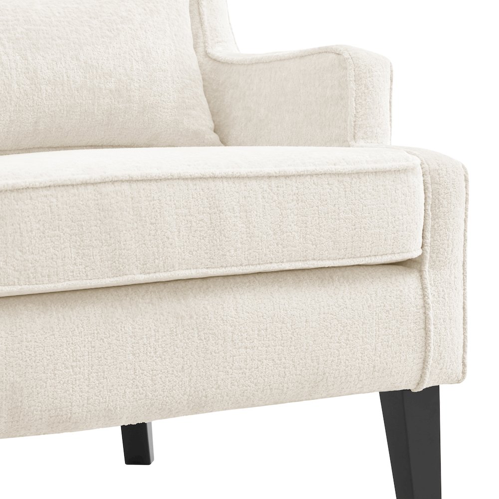 Clementine Fabric Wing Accent Arm Chair. Picture 8