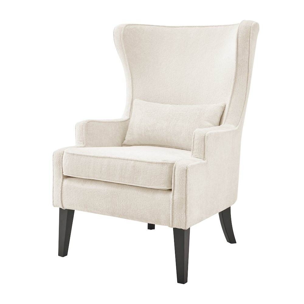 Clementine Fabric Wing Accent Arm Chair. Picture 1