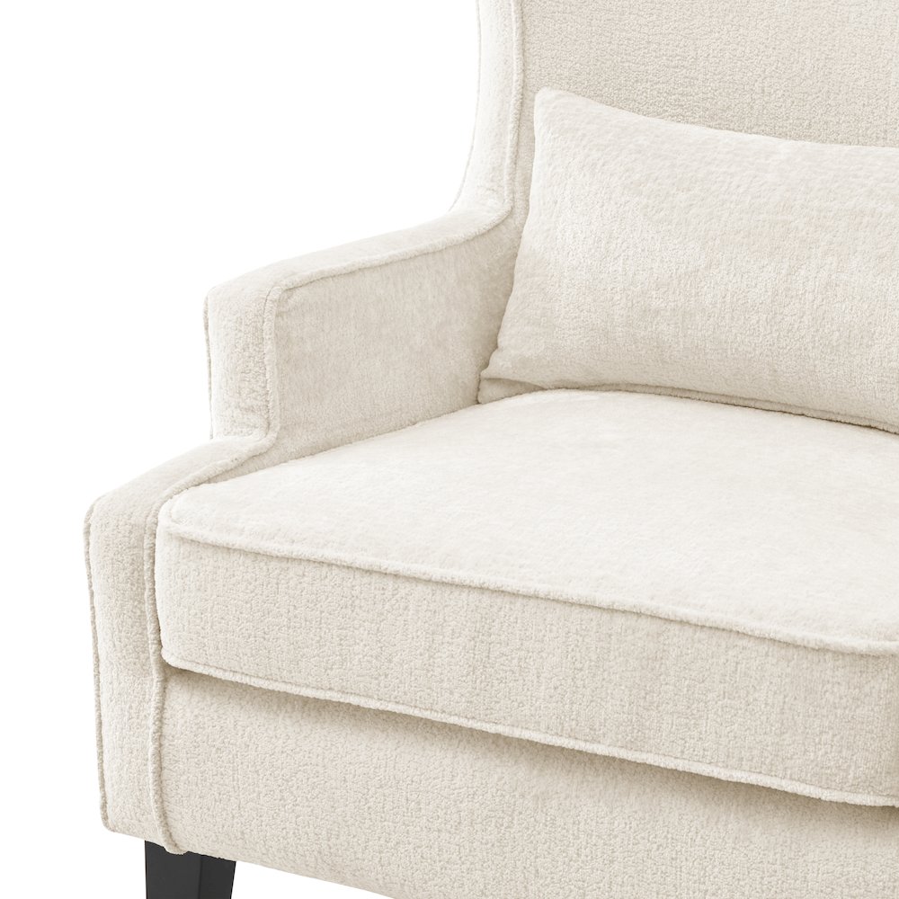 Clementine Fabric Wing Accent Arm Chair. Picture 7