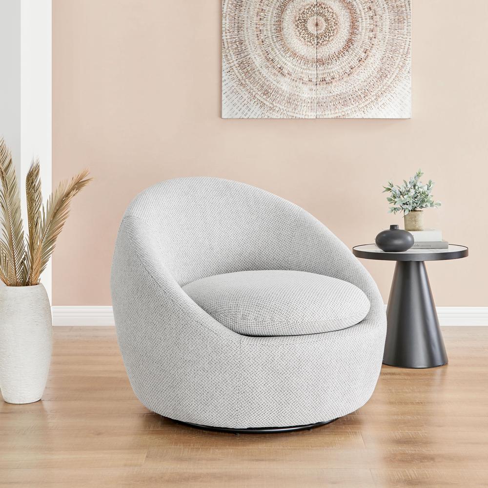 Adelmo Fabric Swivel Accent Chair. Picture 10
