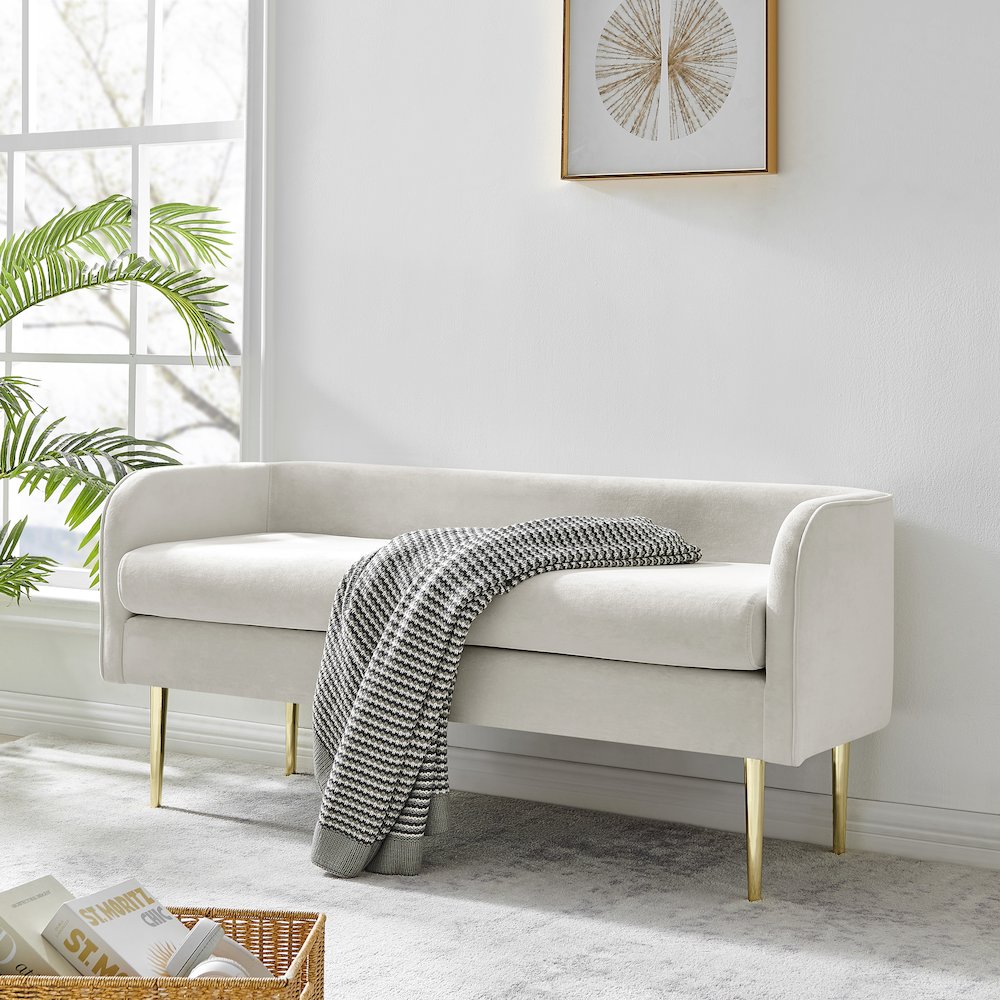 Marsha Velvet Bench. Picture 10