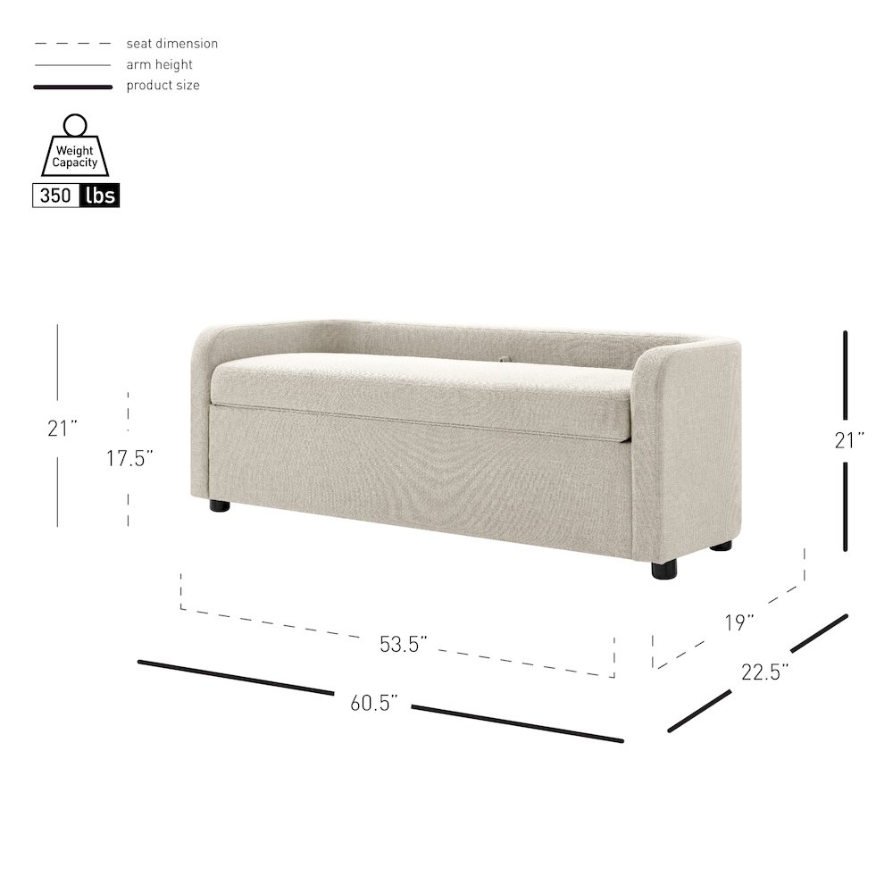 Wendy Linen Storage Bench. Picture 11