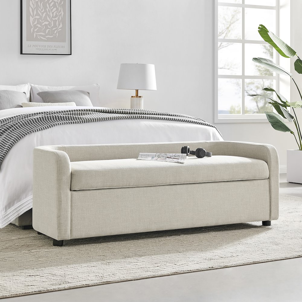 Wendy Linen Storage Bench. Picture 10