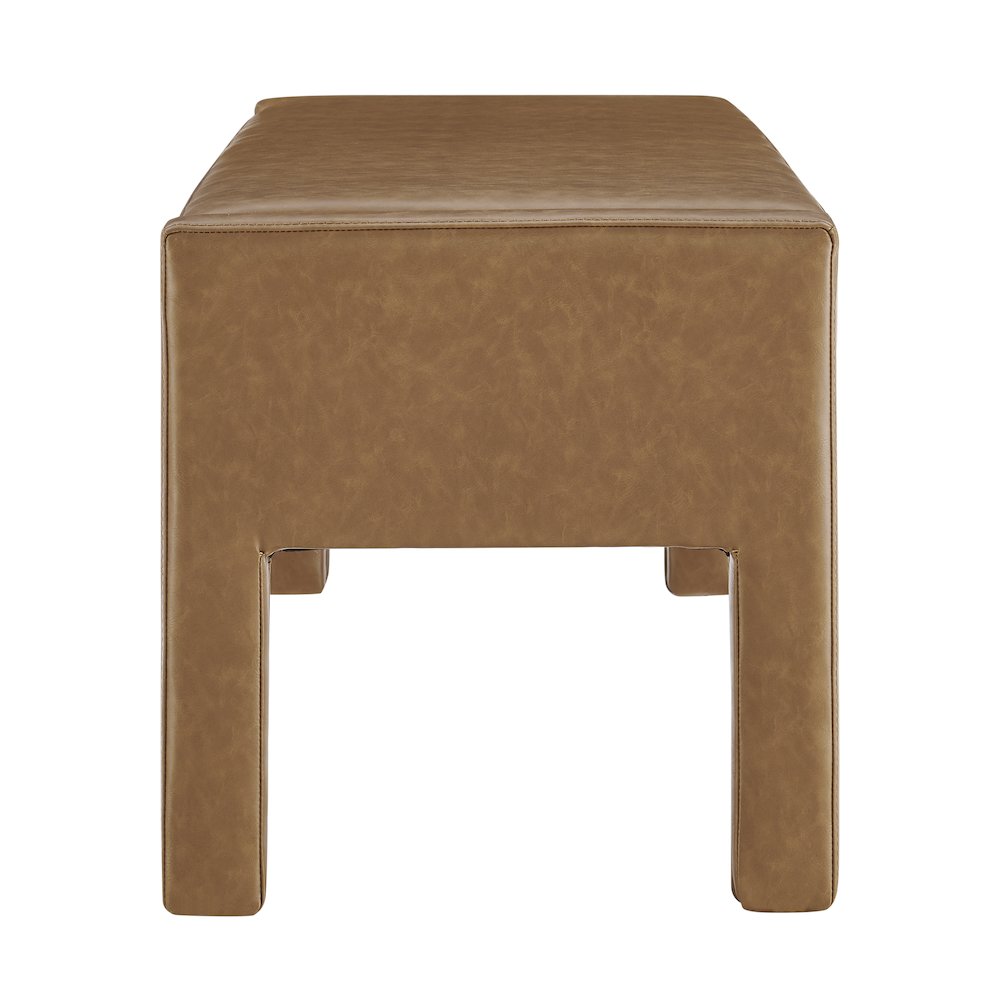 Lucca Faux Leather Bench. Picture 3