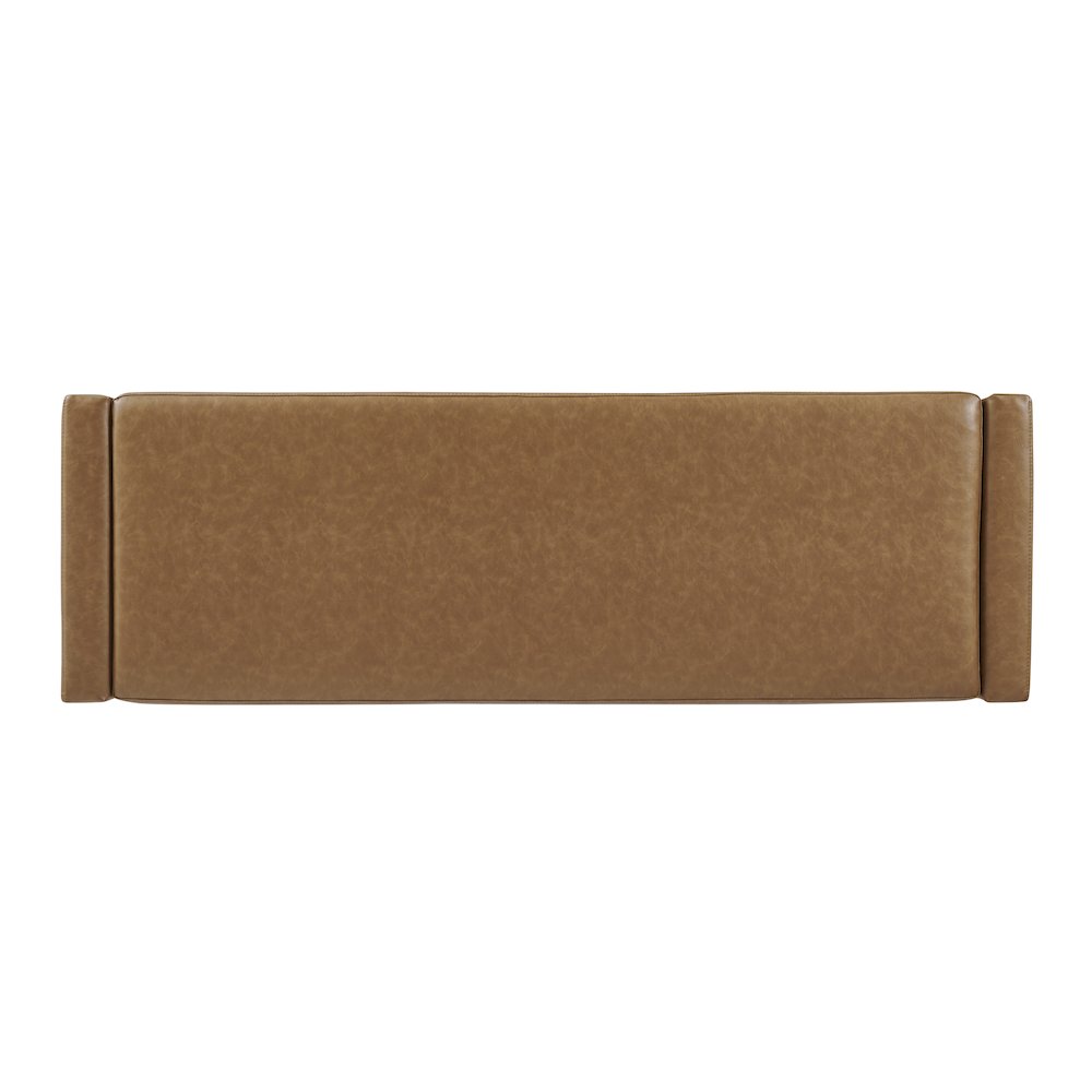 Lucca Faux Leather Bench. Picture 4