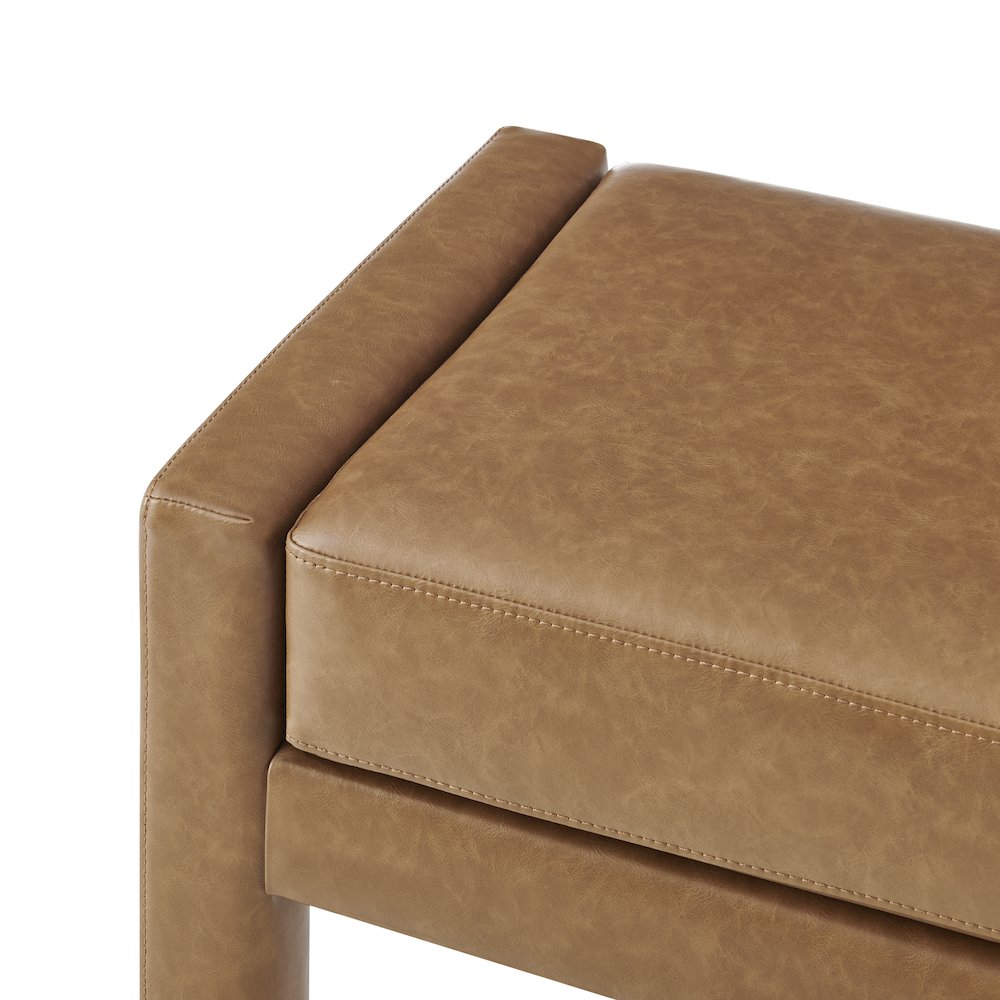 Lucca Faux Leather Bench. Picture 6