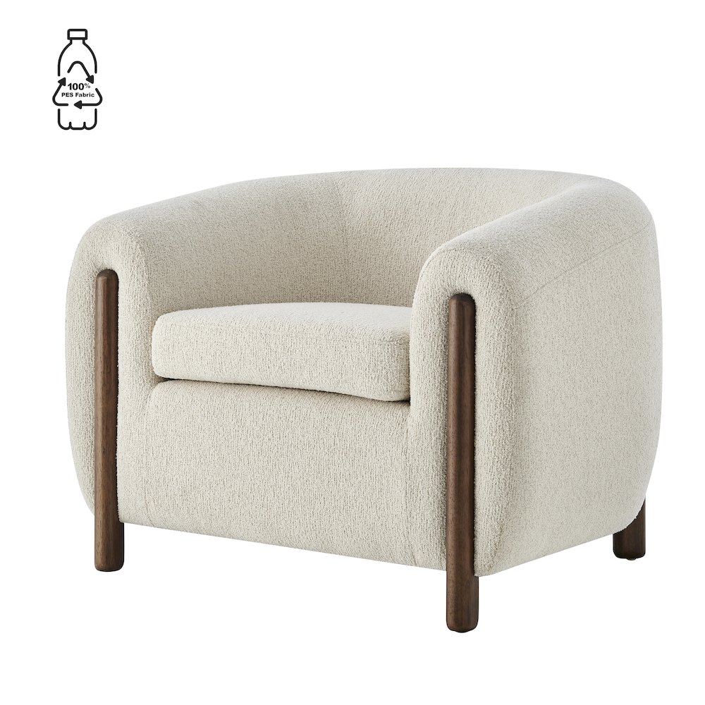 Cordelia Boucle Accent Arm Chair. Picture 1