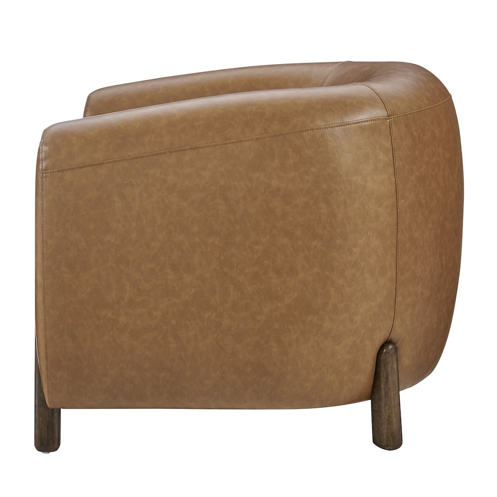 Cordelia Faux Leather Accent Arm Chair. Picture 3