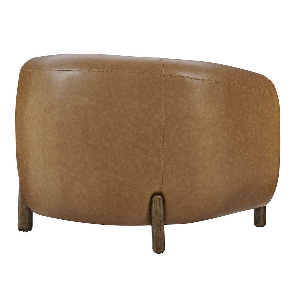 Cordelia Faux Leather Accent Arm Chair. Picture 5