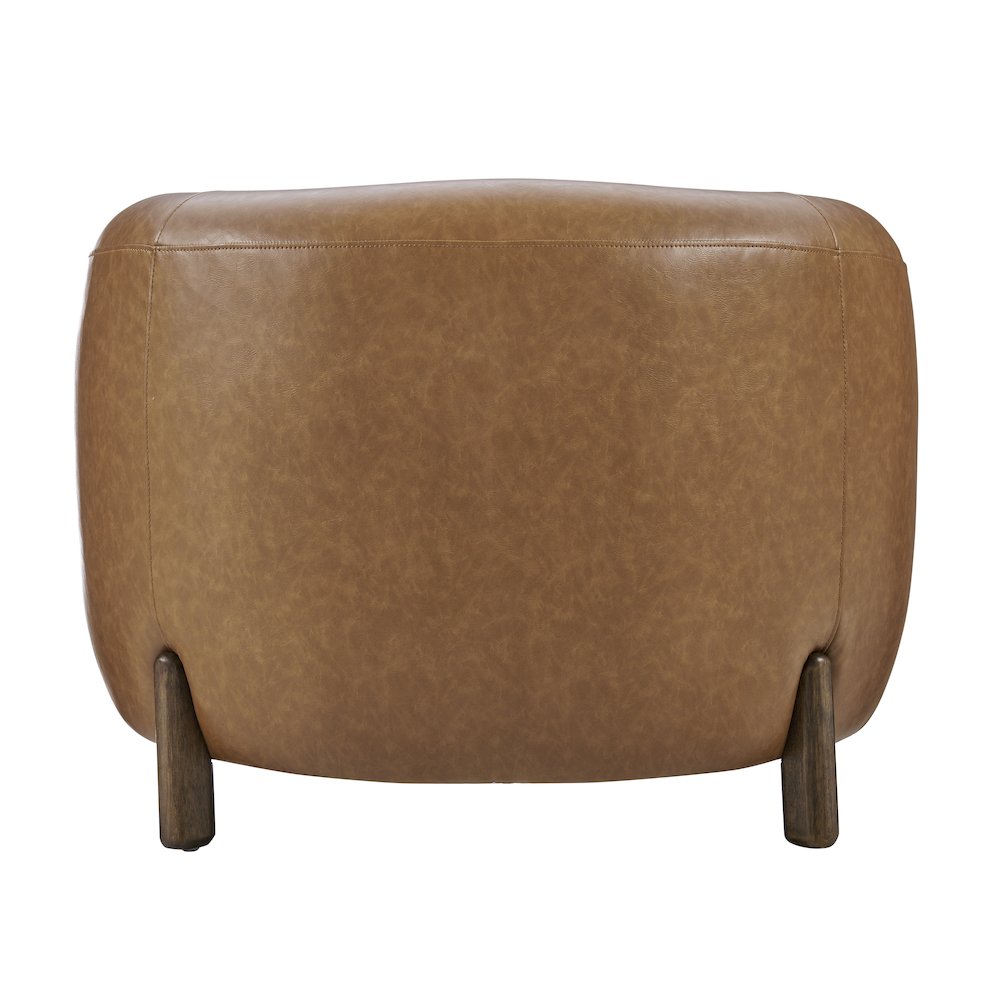 Cordelia Faux Leather Accent Arm Chair. Picture 4