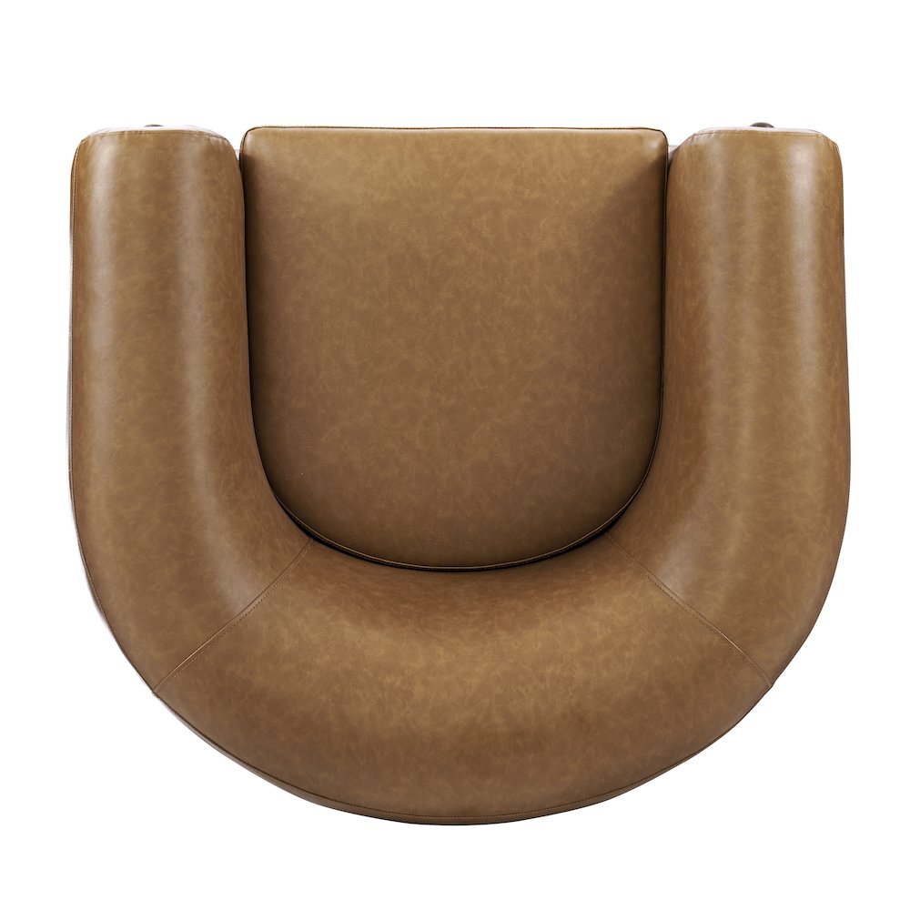Cordelia Faux Leather Accent Arm Chair. Picture 6