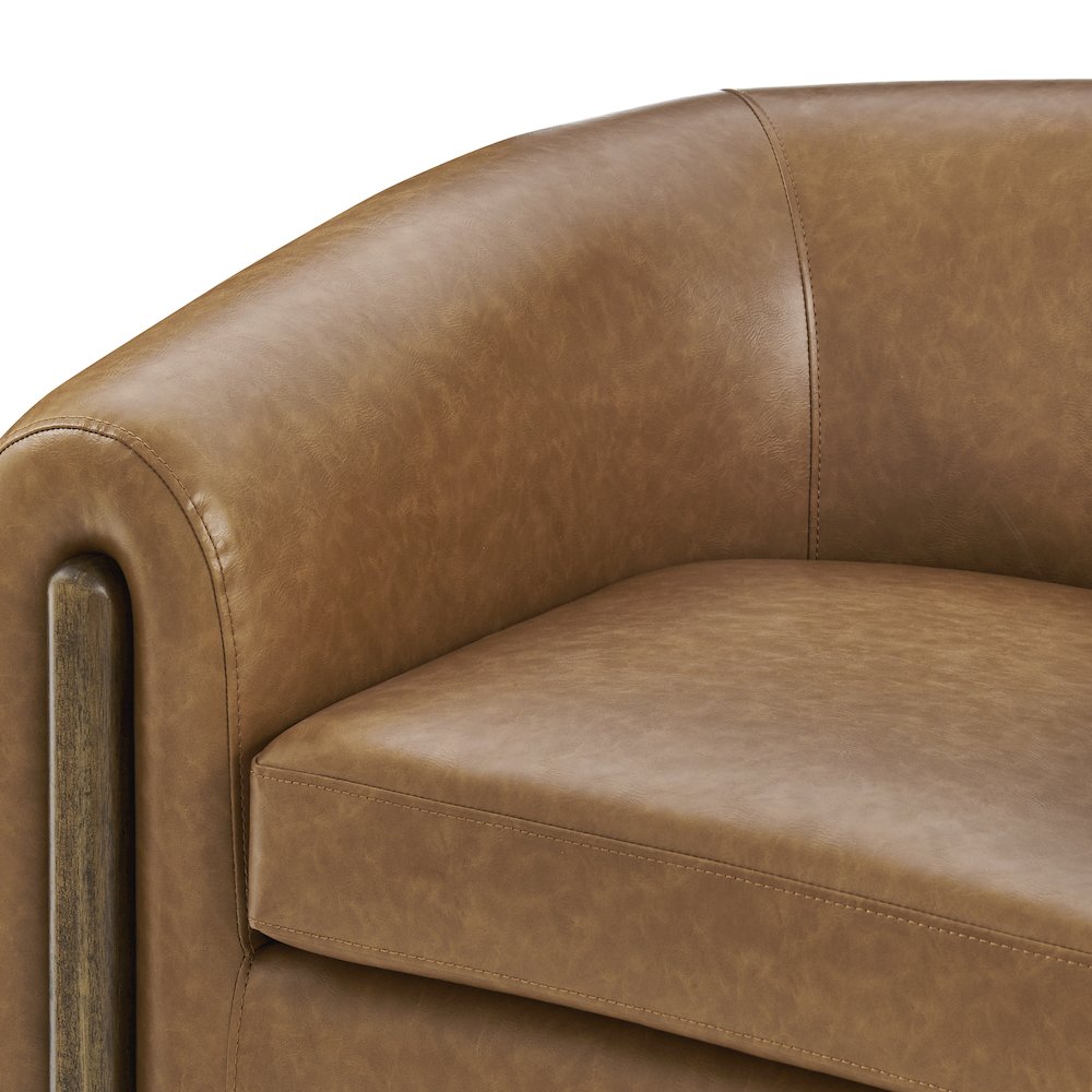 Cordelia Faux Leather Accent Arm Chair. Picture 7